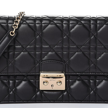 Christian Dior Lambskin Cannage Miss Dior Promenade Pouch Black 8 of 16
