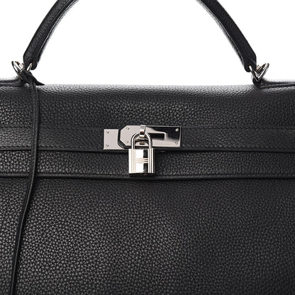 Hermes Taurillon Clemence Retourne Kelly 40 Black 33 of 34