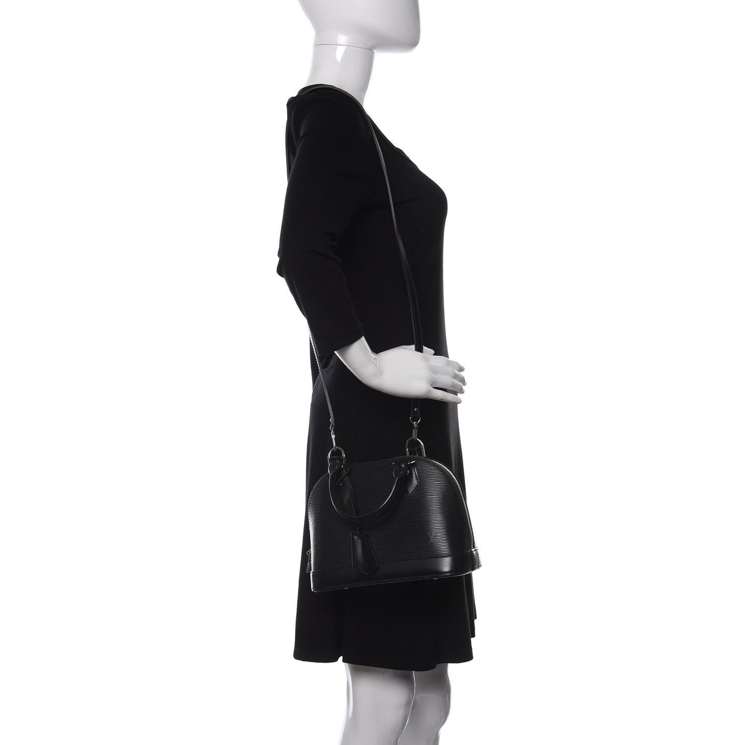 Louis Vuitton Epi Alma BB Black 2 of 9