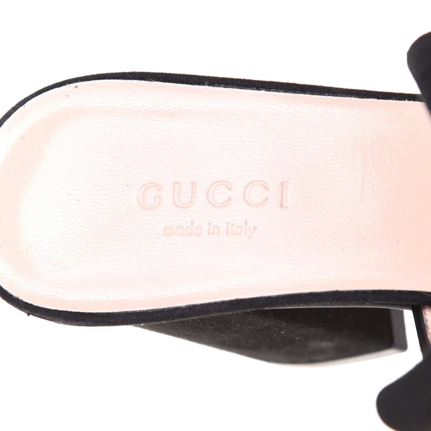 Kid Scamosciato GG Marmont Fringe 75mm Slide Sandals 35.5 Black