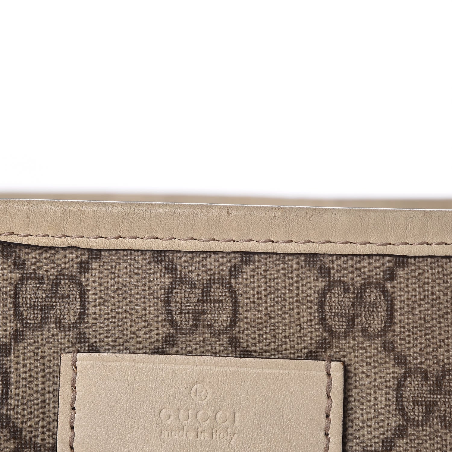 Gucci GG Supreme Monogram Large Zippered Shopping Tote Off White 18 of 20