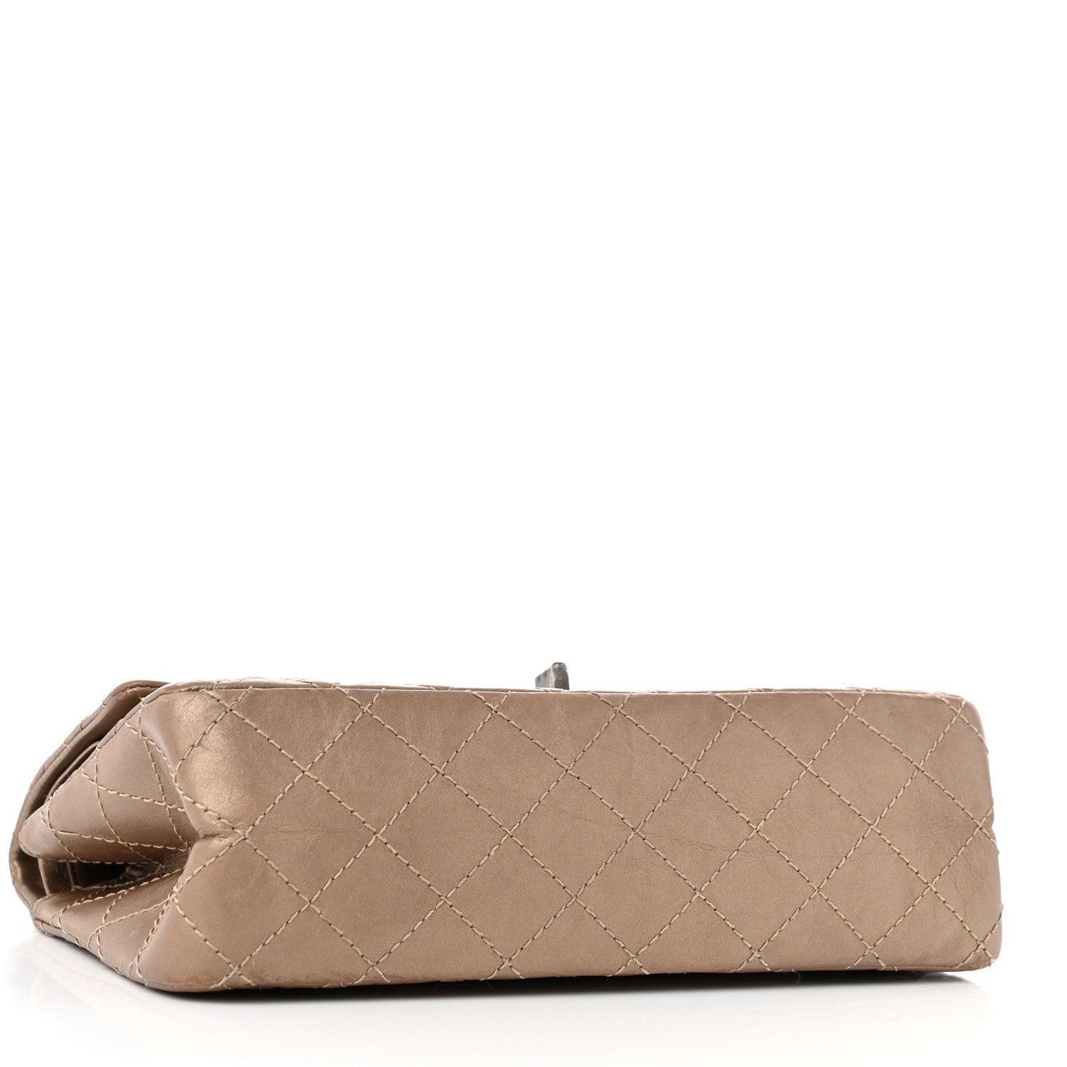 Chanel Metallic Aged Calfskin Quilted 2.55 Reissue 225 Flap Dark Gold 4 of 15