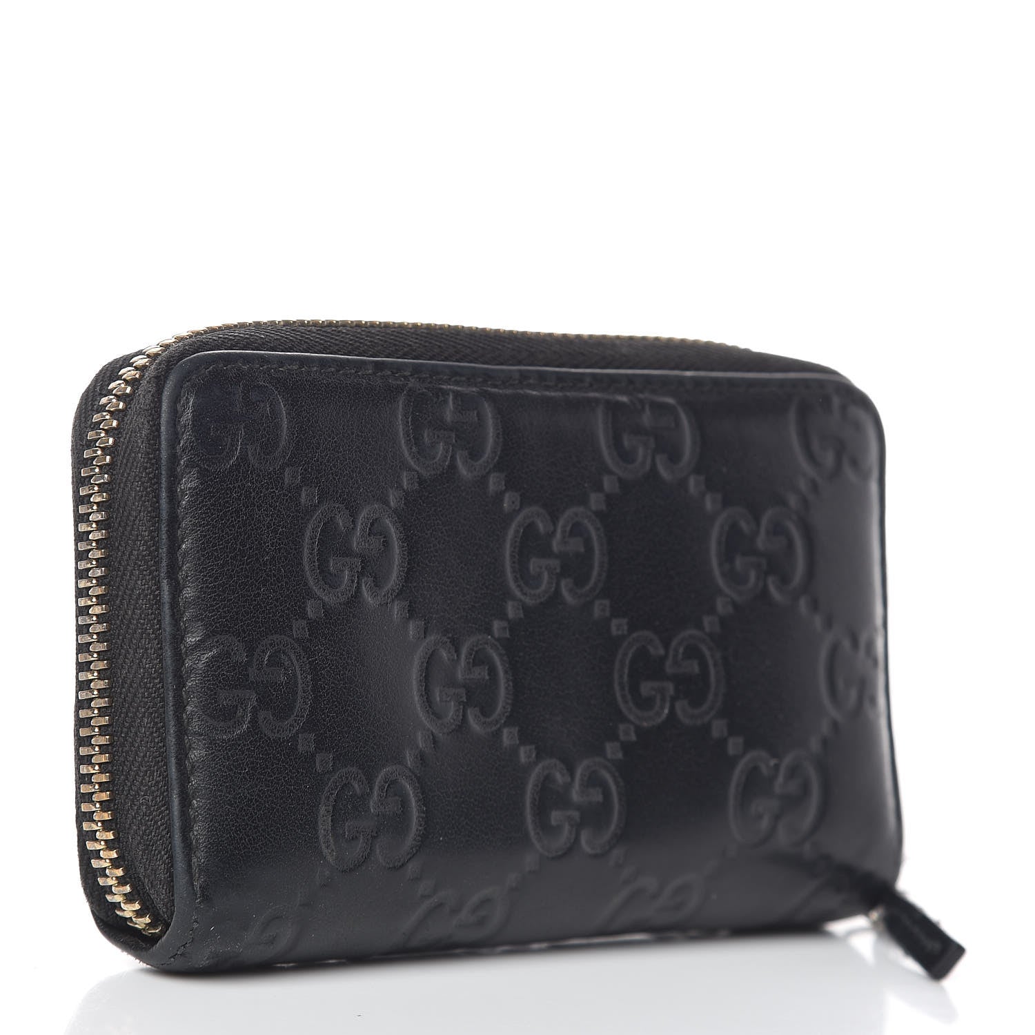 Gucci Guccissima Zip Around Card Case Black 3 of 12