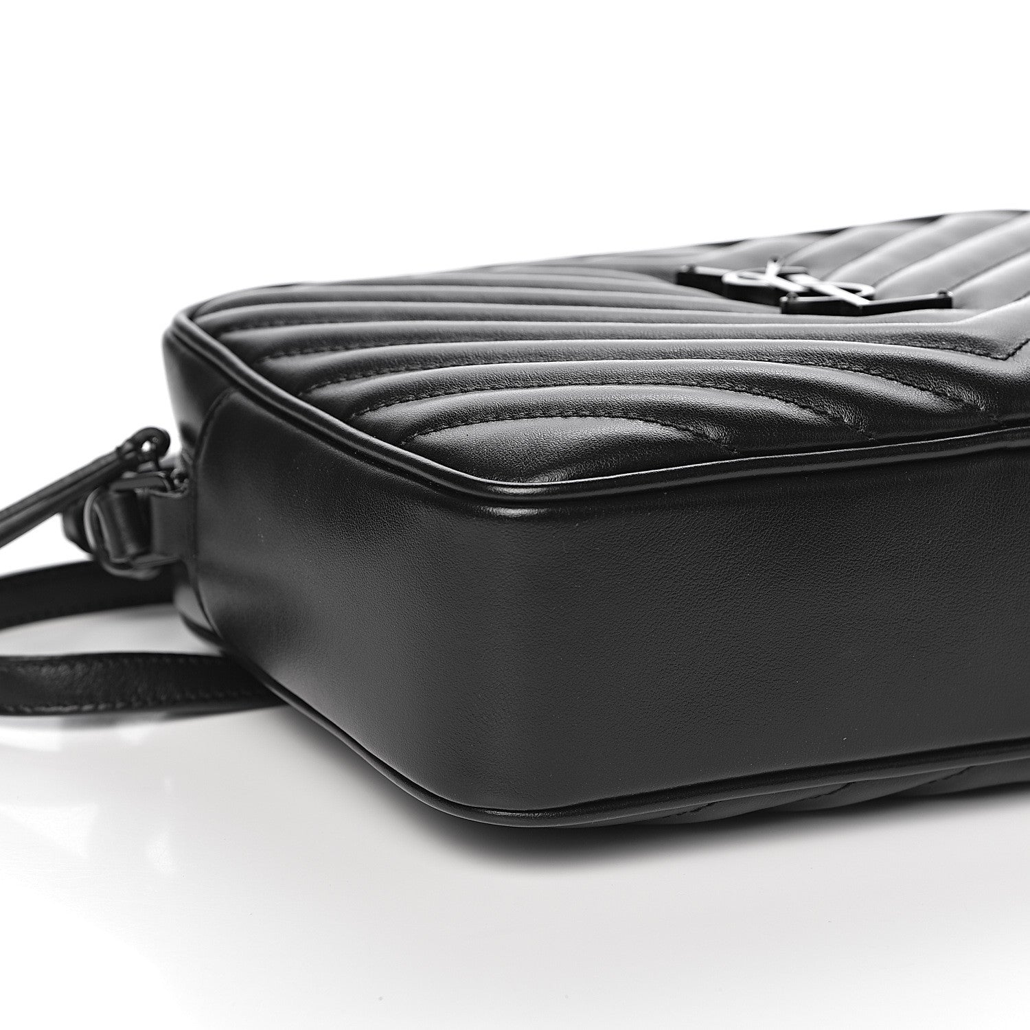 Saint Laurent Calfskin Matelasse Monogram Lou Camera Bag Black 8 of 10