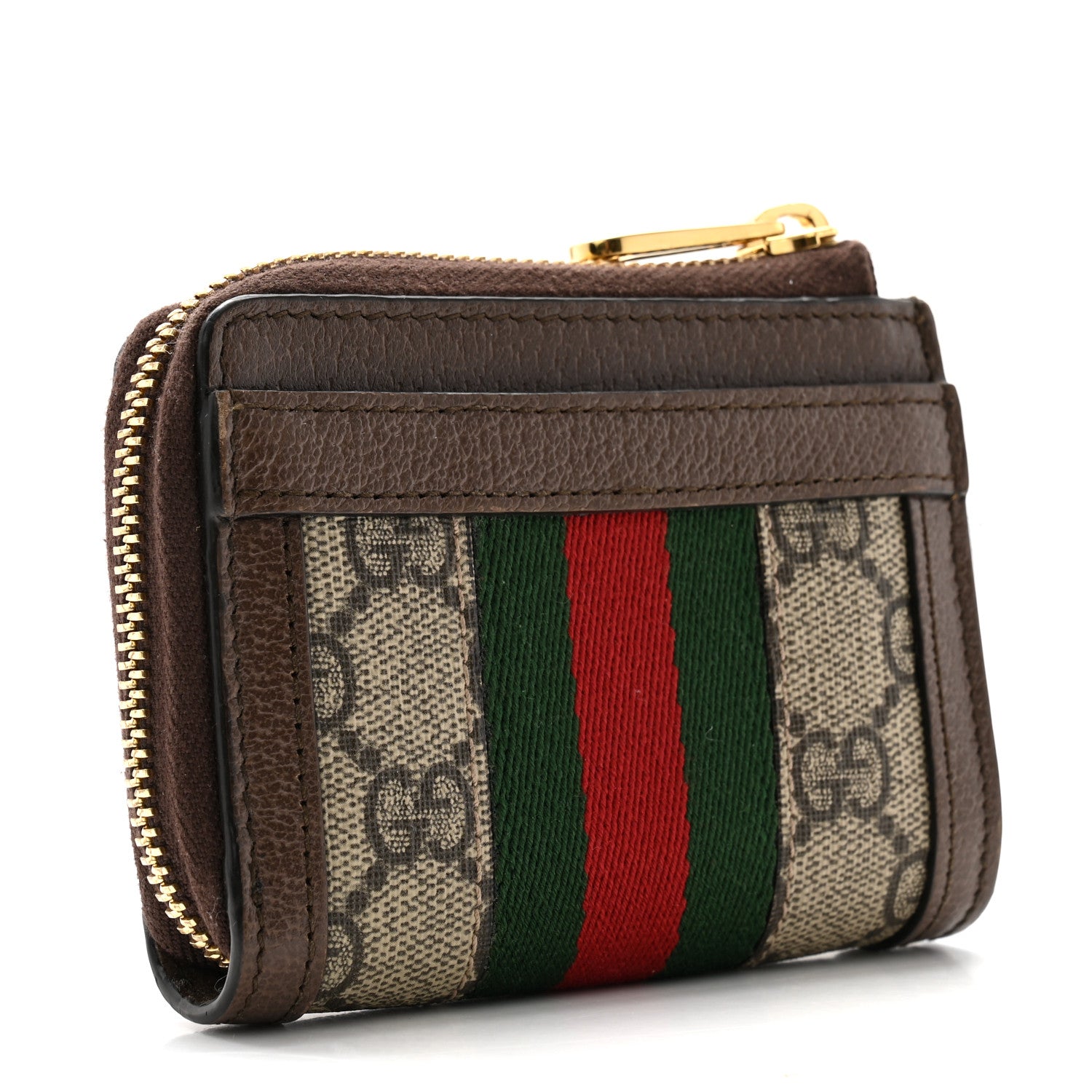 Gucci GG Supreme Monogram Web Ophidia Zip Wallet Beige New Acero 3 of 10