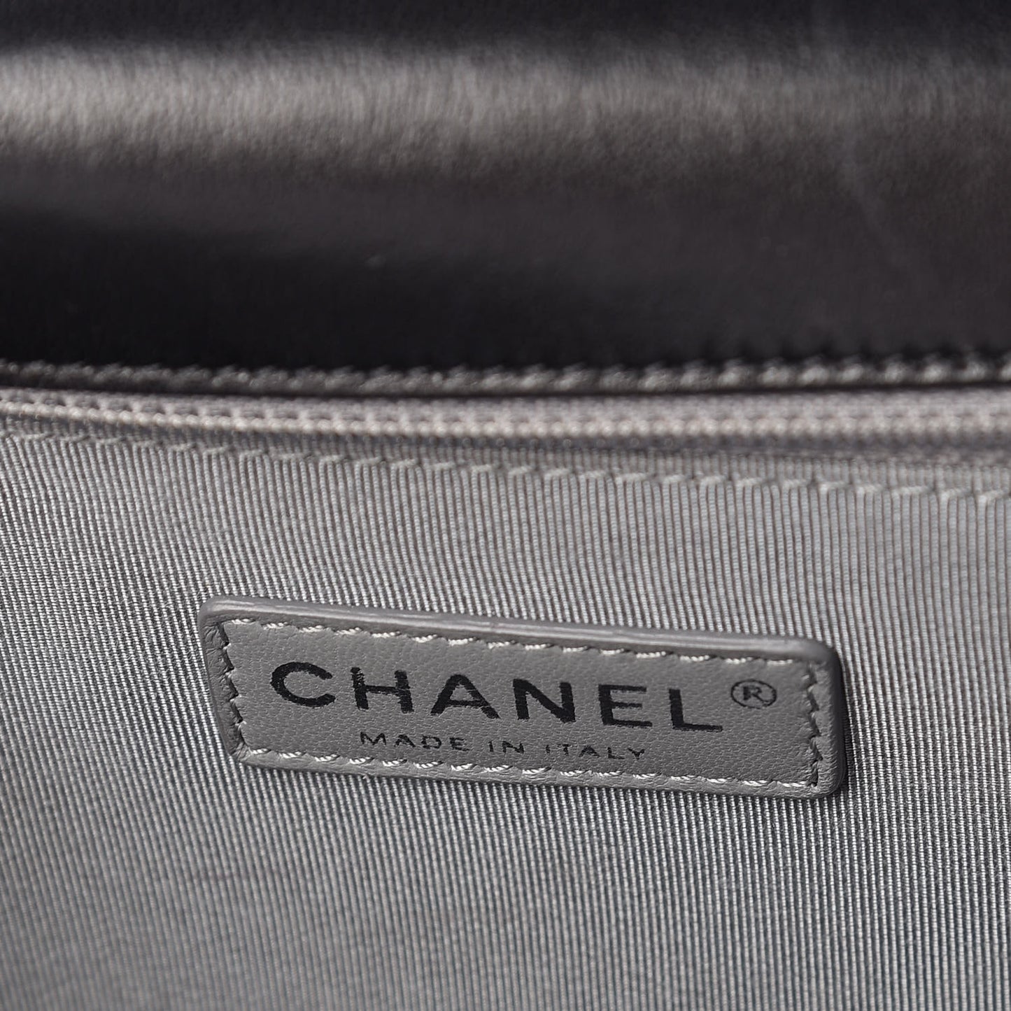 Lambskin Quilted Large Boy Flap Black