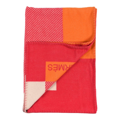 Hermes Wool Cashmere H Riviera Blanket Terracotta 2 of 3