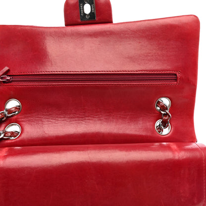 Chanel Patent Calfskin Quilted Medium Double Flap Dark Red 15 of 15