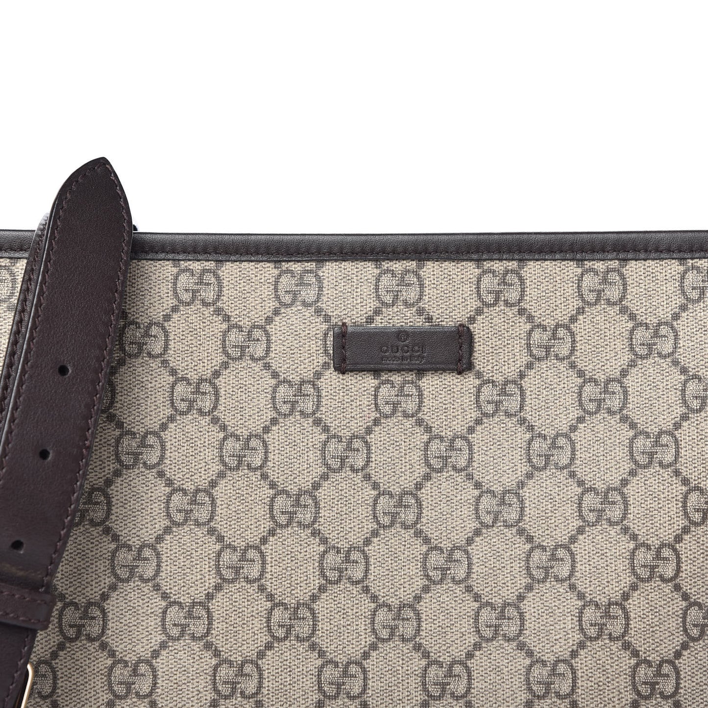 GG Plus Monogram Medium Flat Messenger Bag Dark Brown