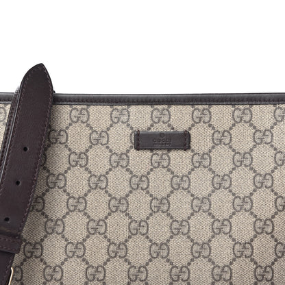 Gucci GG Plus Monogram Medium Flat Messenger Bag Dark Brown 10 of 11