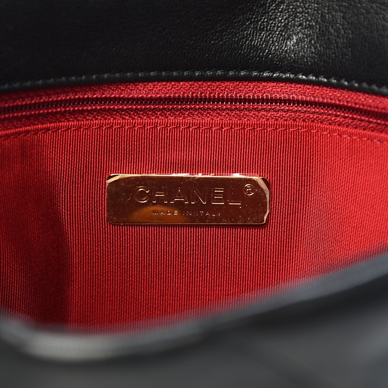 Chanel Goatskin Quilted Medium 19 Flap Black 6 of 10