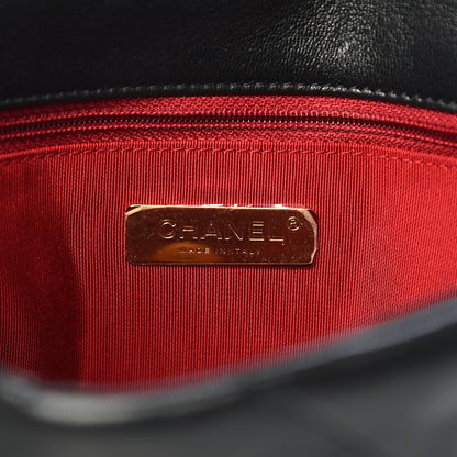 Chanel Goatskin Quilted Medium 19 Flap Black 6 of 10