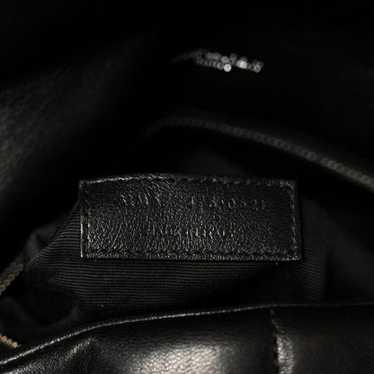 Saint Laurent Lambskin Quilted Small Loulou Puffer Monogram Chain Satchel Black 8 of 11