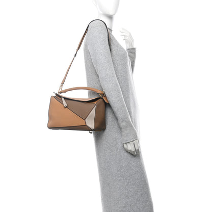 Loewe Calfskin Medium Puzzle Bag Warm Desert Mink 2 of 9