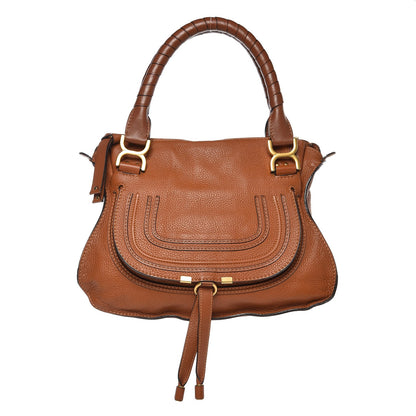 Chloe Calfskin Medium Marcie Satchel Tan 1 of 11