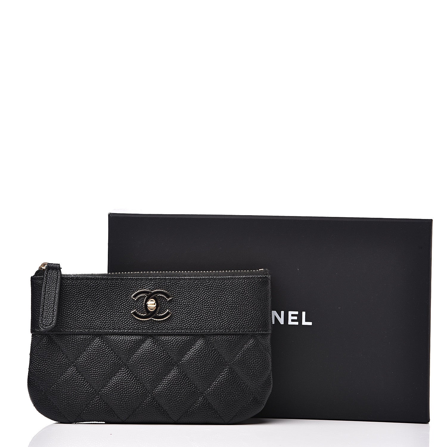 Chanel Caviar Quilted Small Vintage Mademoiselle Cosmetic Case Black 7 of 7