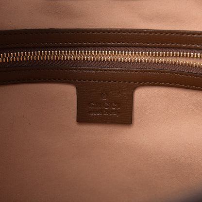 Gucci GG Supreme Monogram Azalea Calfskin Web Medium Jackie 1961 Hobo Beige Ebony Brown Sugar 5 of 10