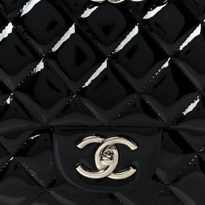 Chanel Patent Quilted Maxi Double Flap Black 9 of 11