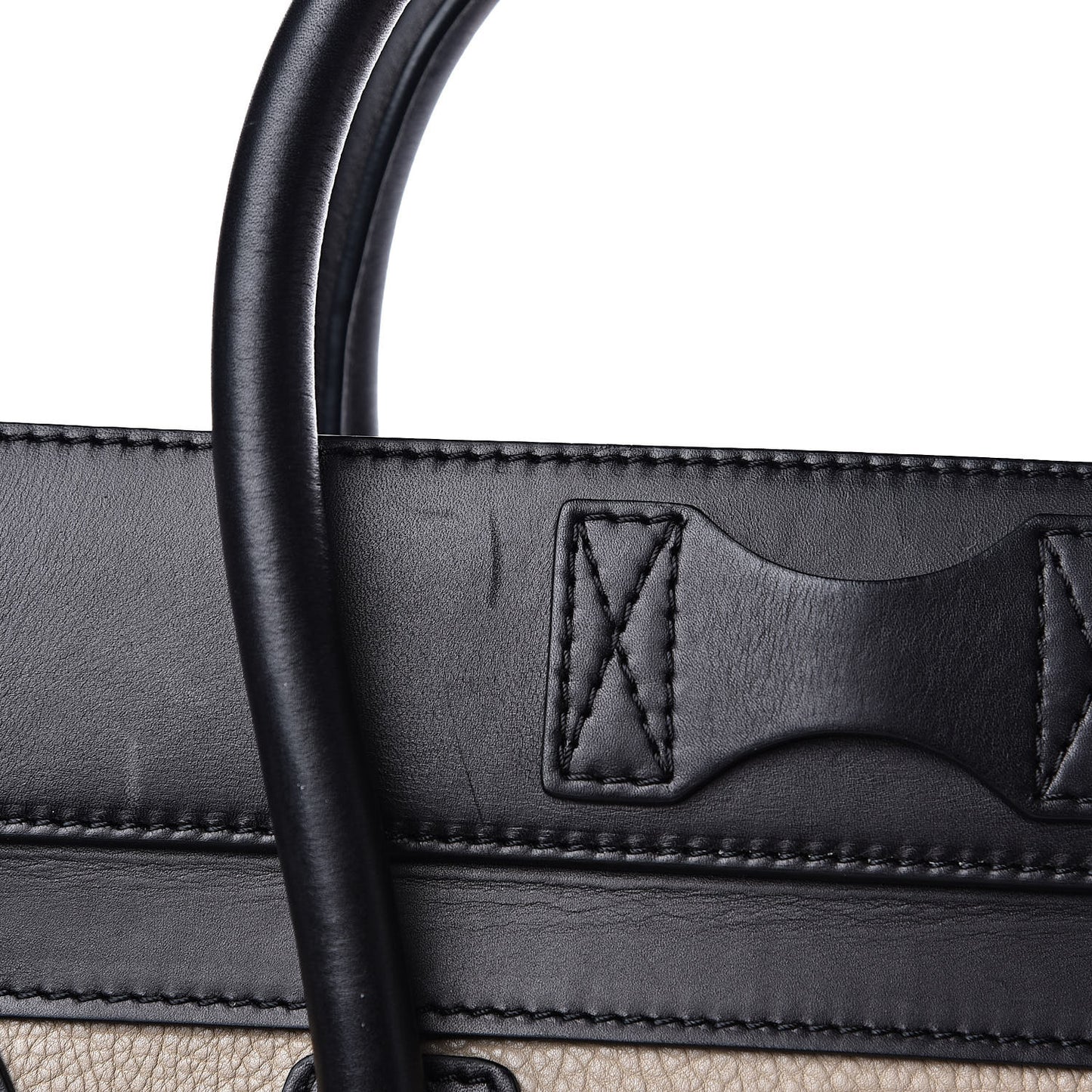 Elephant Calfskin Suede Mini Tri-Color Luggage Sand