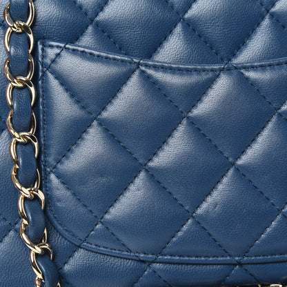 Chanel Lambskin Quilted Mini Rectangular Flap Blue 10 of 13