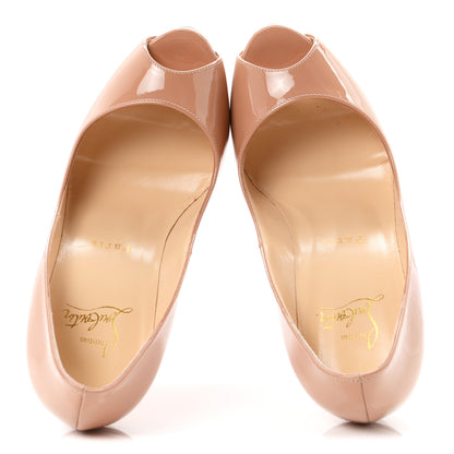 Christian Louboutin Patent New Very Prive 120 Pumps 36 Nude 2 of 9