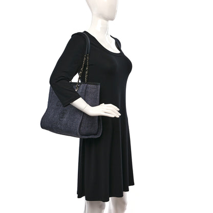Chanel Lurex Boucle Small Deauville Tote Black 2 of 10