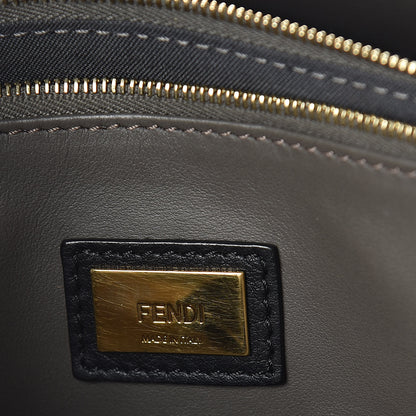 Fendi Vitello Dolce Century Petite 2Jours Tote Black Carbone 6 of 9