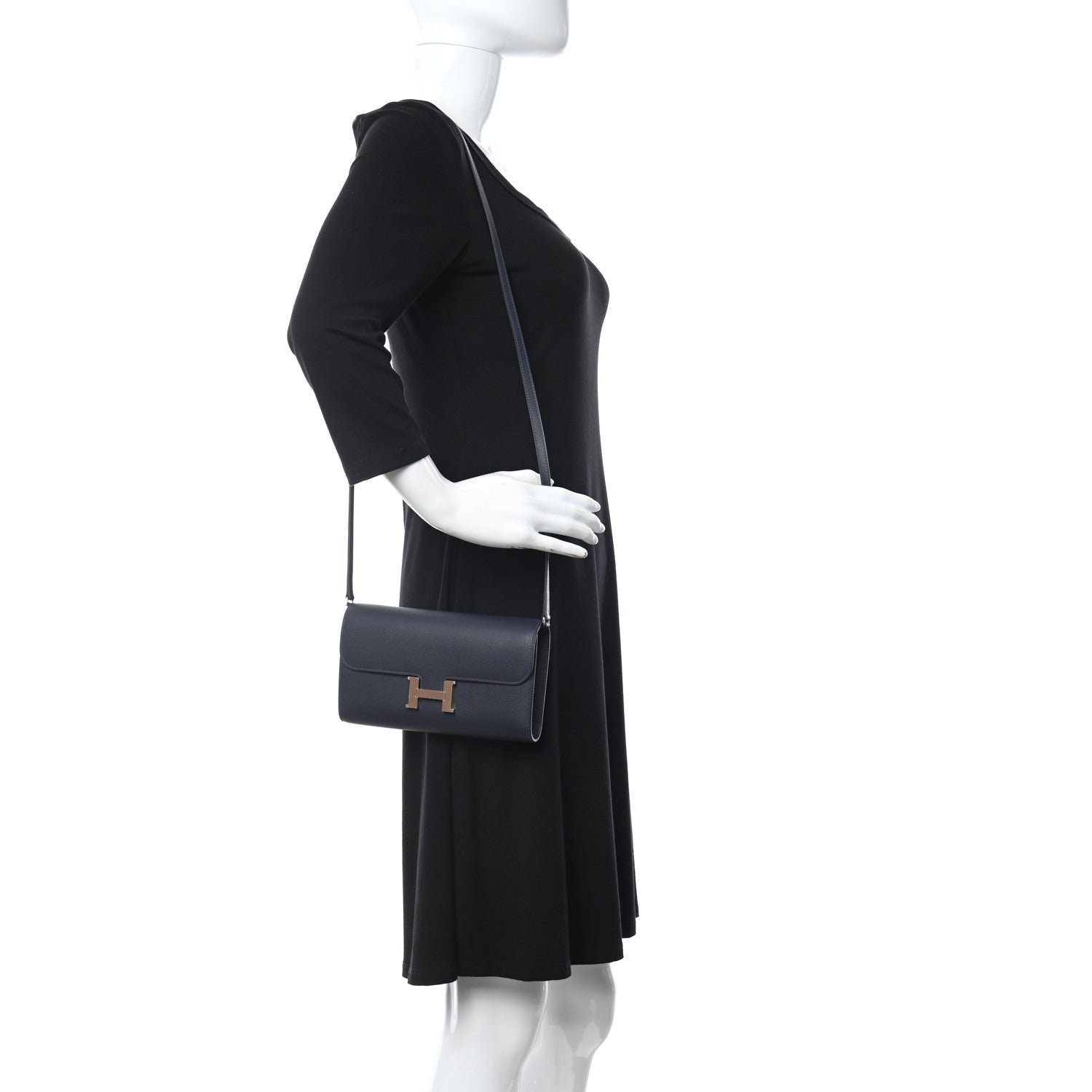 Hermes Evercolor Constance Wallet To Go Bleu Nuit 2 of 12