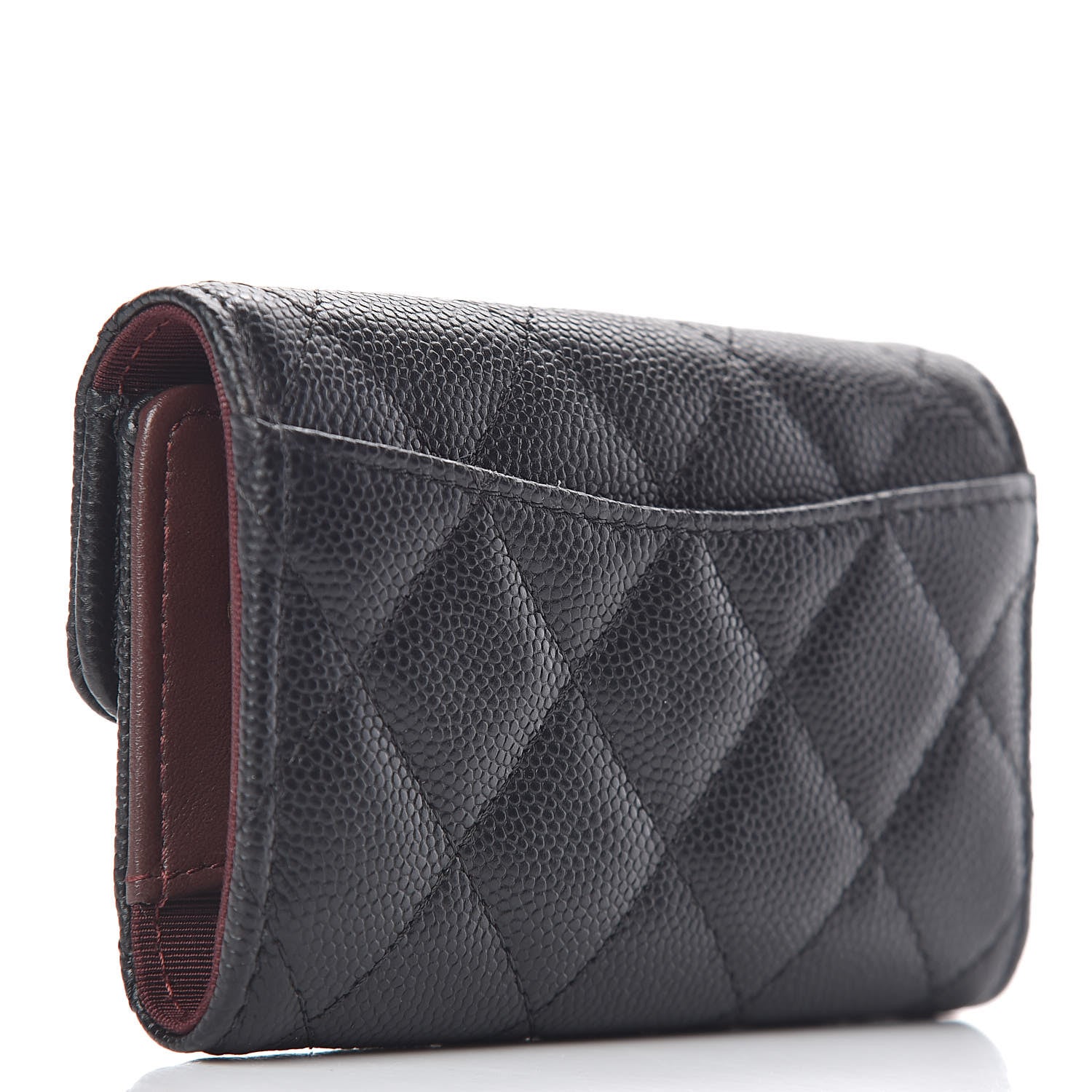 Chanel Caviar Quilted Classic 4 Key Holder Wallet Black 3 of 8