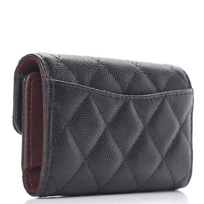 Chanel Caviar Quilted Classic 4 Key Holder Wallet Black 3 of 8