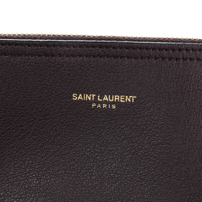 Saint Laurent Calfskin Large Shopping Tote Bordeaux 7 of 8