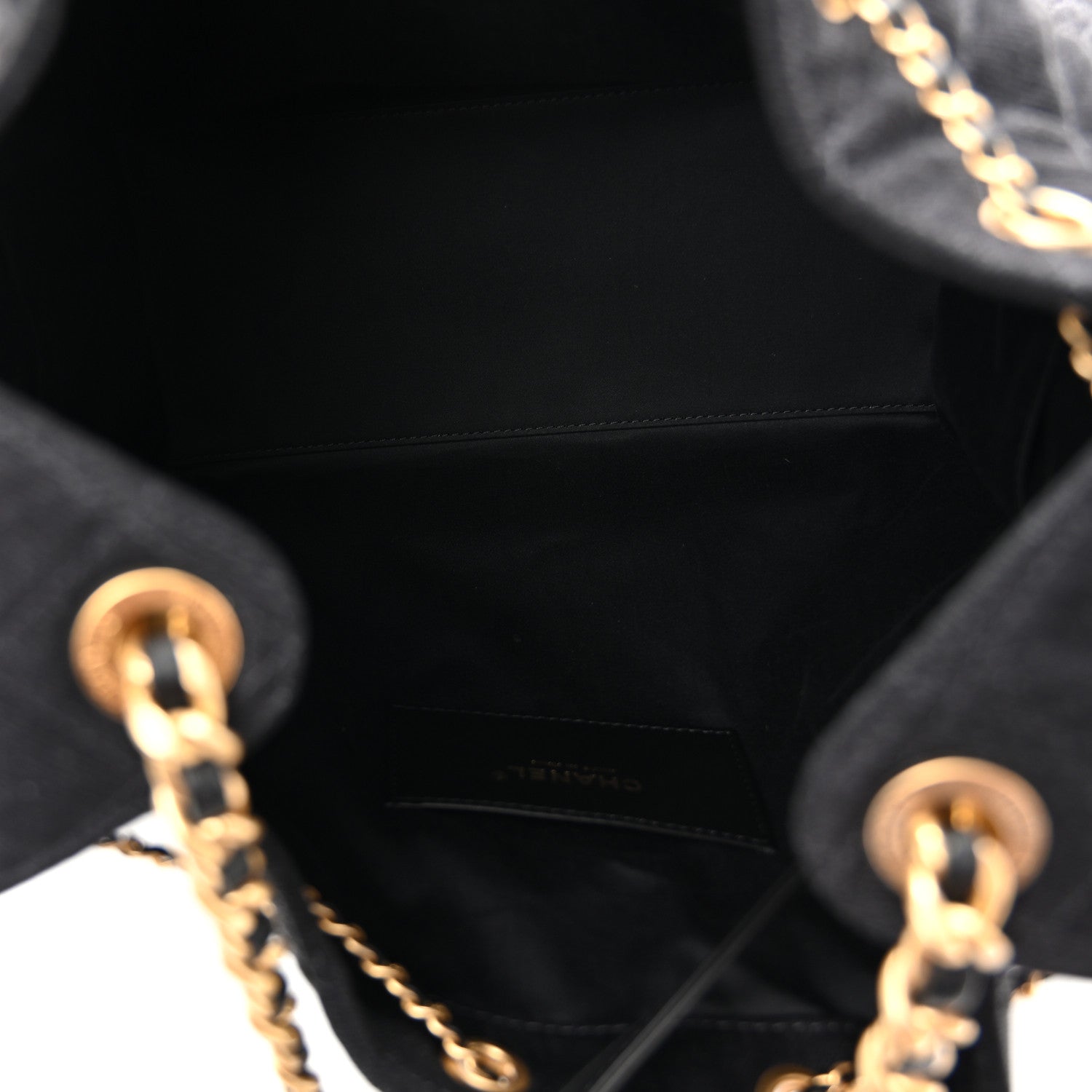 Chanel Washed Denim Quilted Medium Chanel 25 Handbag Black 6 of 11