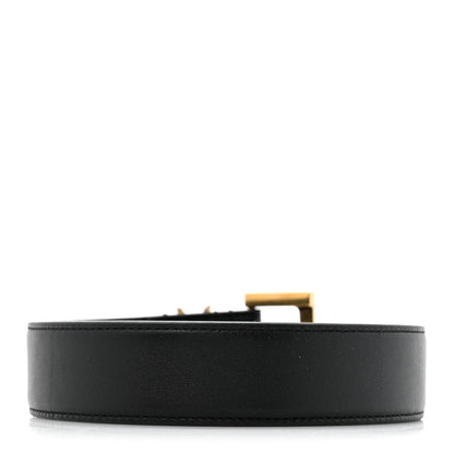 Saint Laurent Smooth Calfskin Monogram Square Buckle Belt 105 42 Black 2 of 5