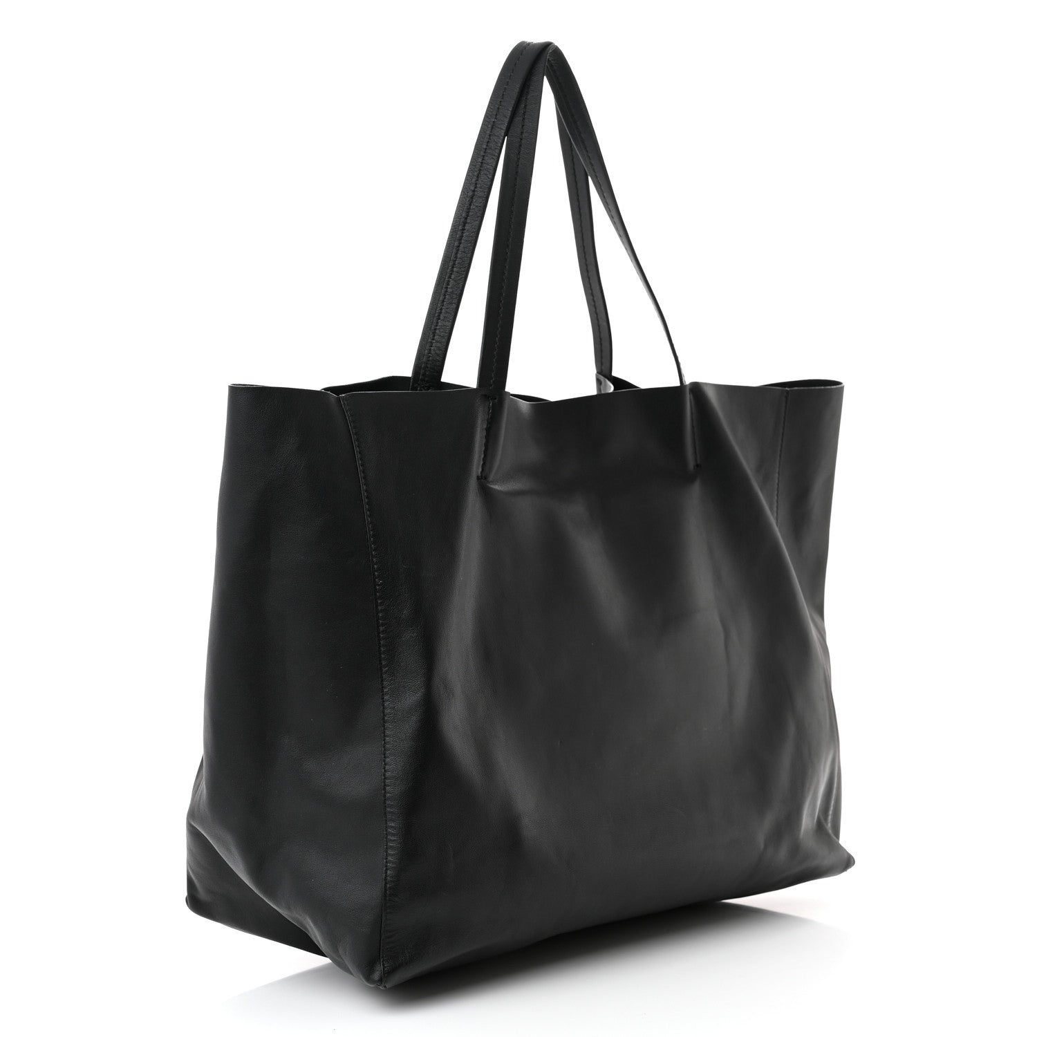 Celine Lambskin Horizontal Cabas Black 3 of 10