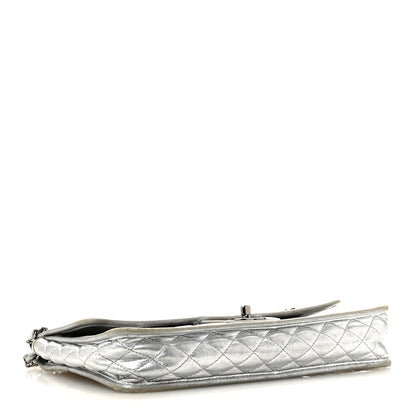Chanel Vinyl Large Ice Cube Flap Silver 4 of 16