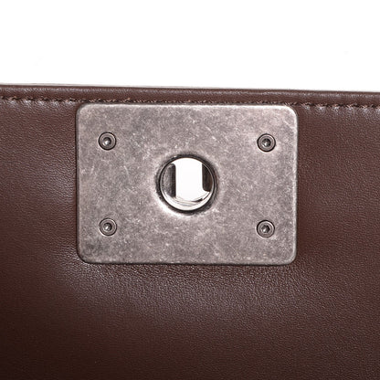 Chanel Faded Calfskin Studded Large Boy Flap Brown Beige 9 of 9
