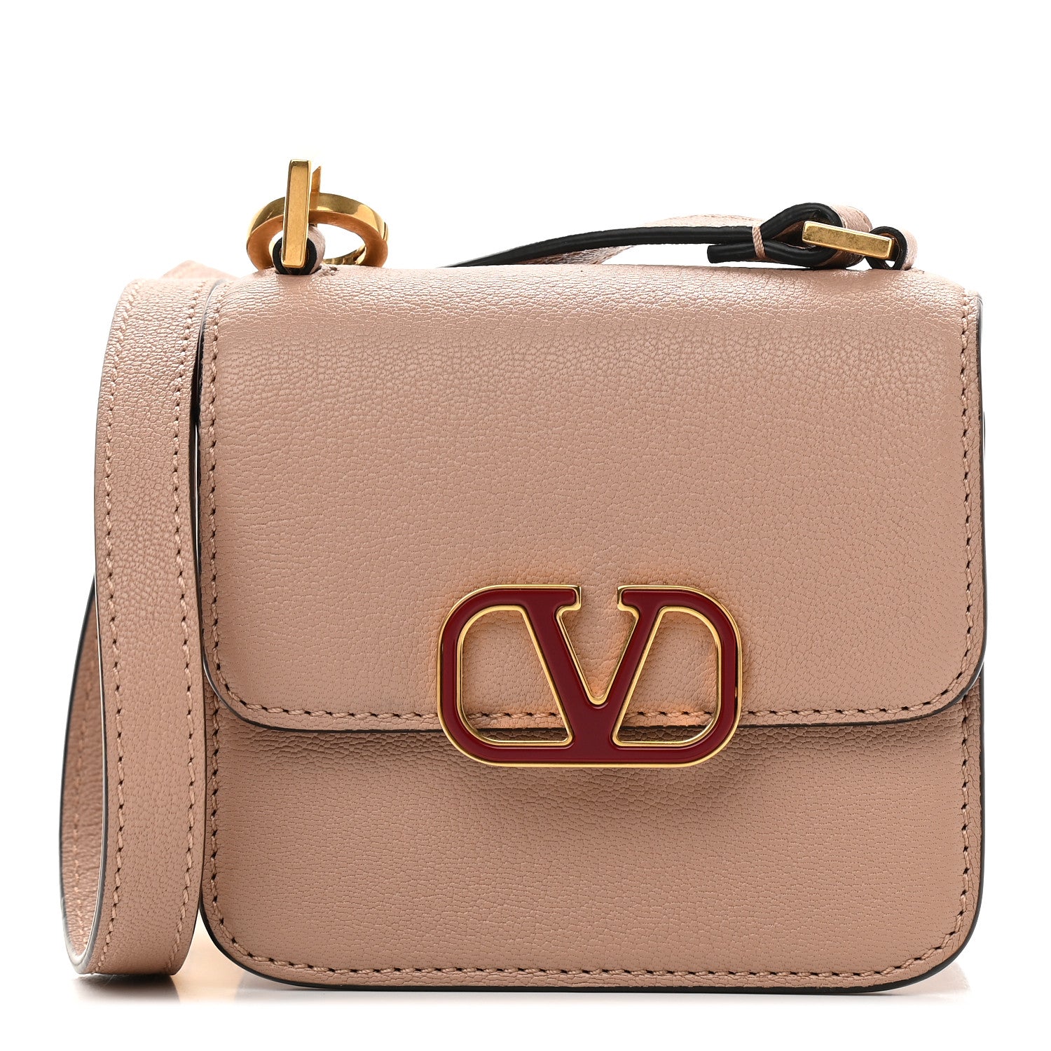 Valentino Garavani Goatskin Micro VSling Shoulder Bag Rose Cannelle 1 of 10