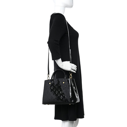 Louis Vuitton Vernis Montaigne BB Black 2 of 13