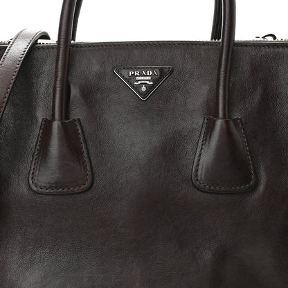 Prada Glace Calfskin Twin Pocket Tote Moro 7 of 12
