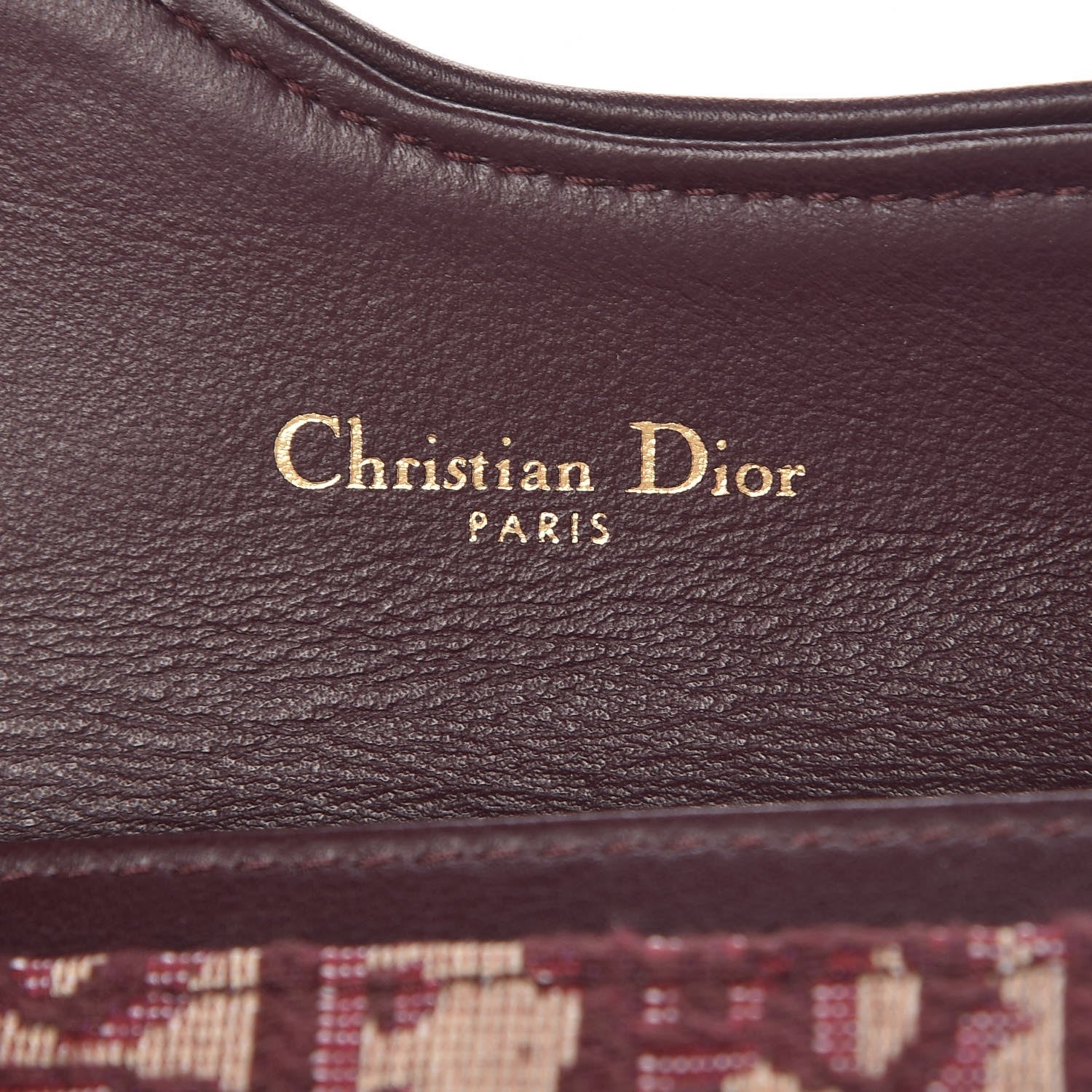 Christian Dior Oblique Saddle Card Holder Bordeaux 6 of 7