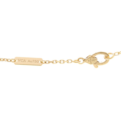 Van Cleef & Arpels 18K Yellow Gold Black Onyx Vintage Alhambra Pendant Necklace 4 of 6