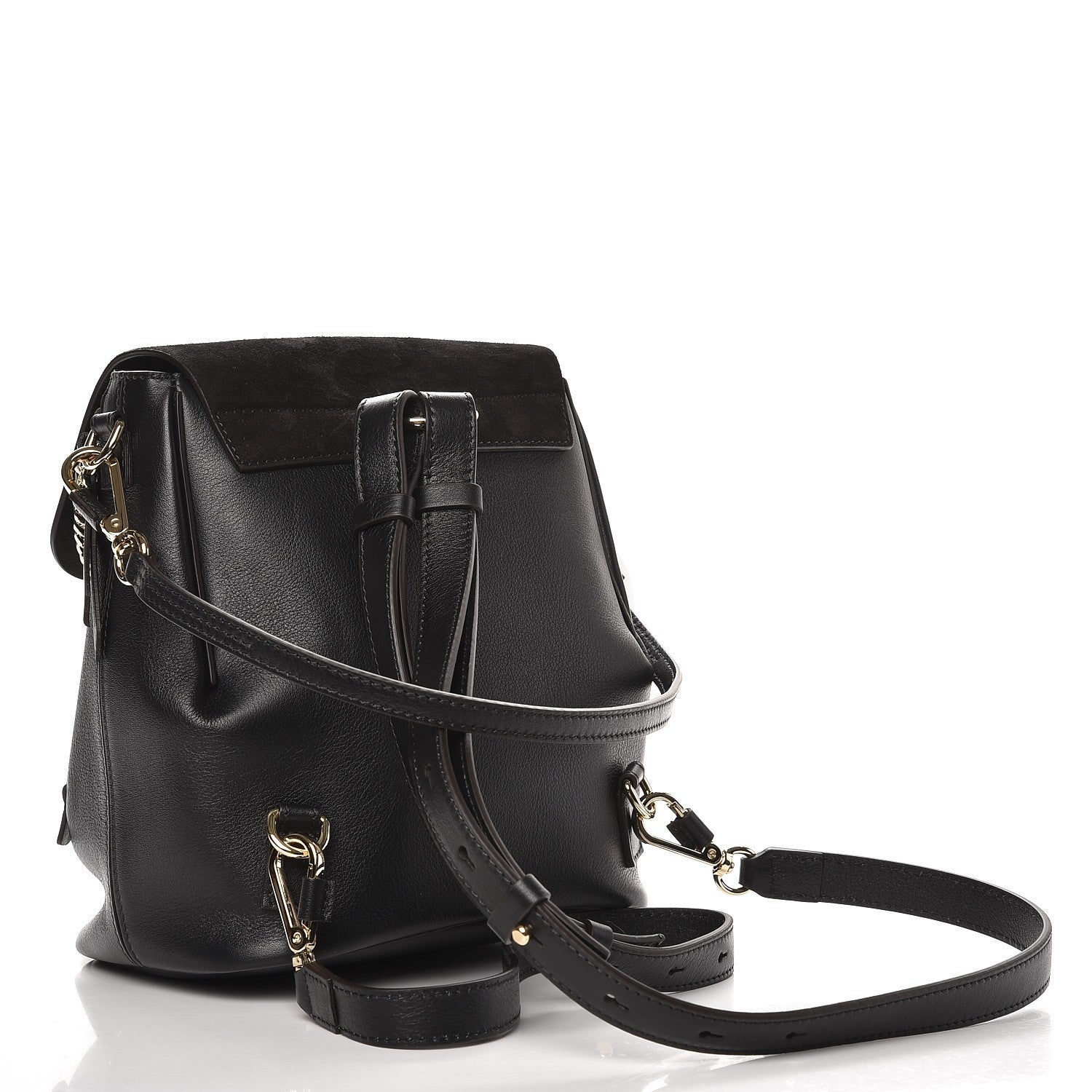 Chloe Suede Calfskin Small Faye Backpack Black 3 of 9