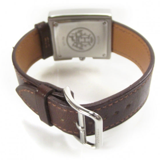 Hermes Stainless Steel Barenia 22mm Belt Quartz Watch Fauve 4 of 8