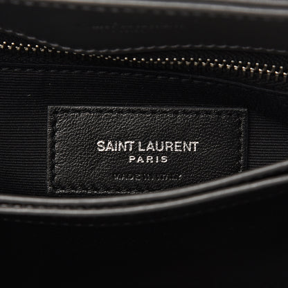Saint Laurent Calfskin Y Quilted Monogram Toy Loulou Crossbody Bag Storm 6 of 9