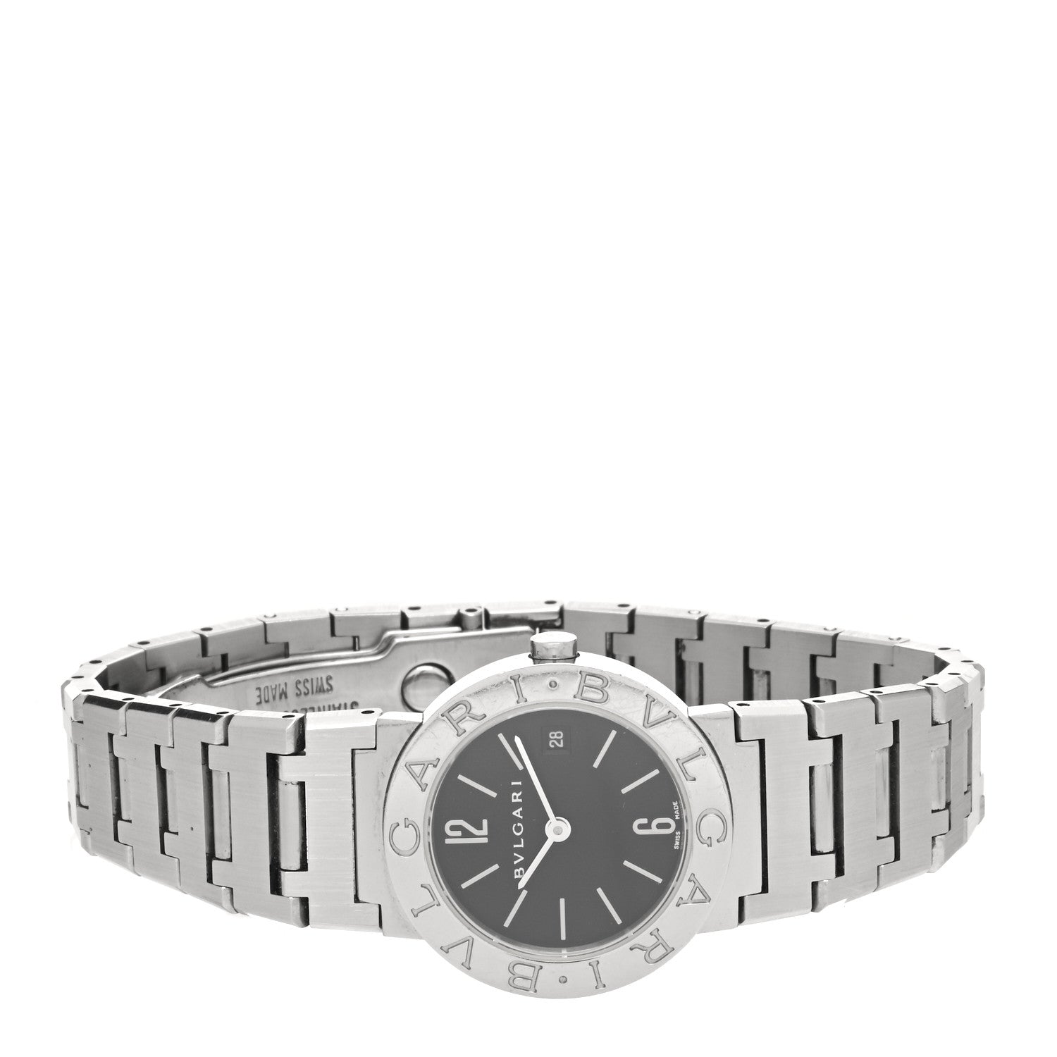 Bulgari Stainless Steel 26mm Quartz Watch Black 2 of 4