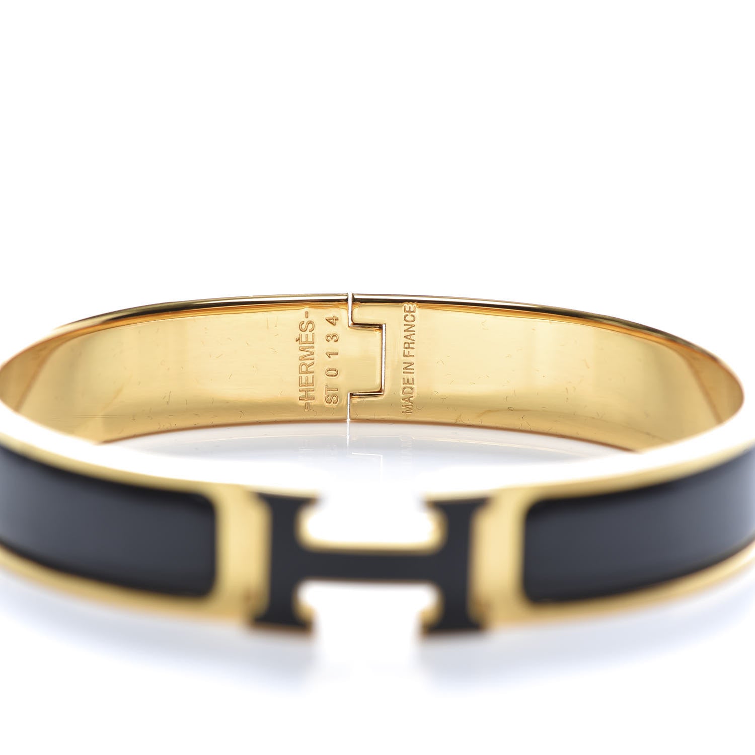 Hermes Enamel Narrow Clic Clac H Bracelet PM Black 4 of 6