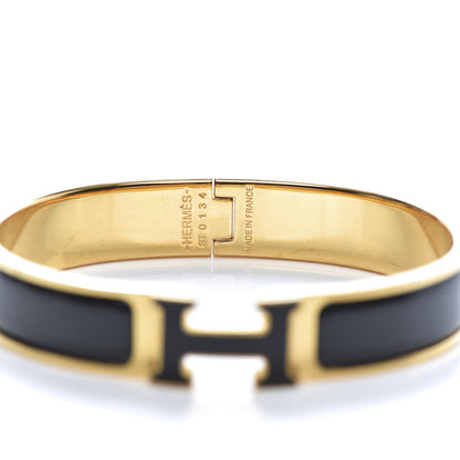 Hermes Enamel Narrow Clic Clac H Bracelet PM Black 4 of 6