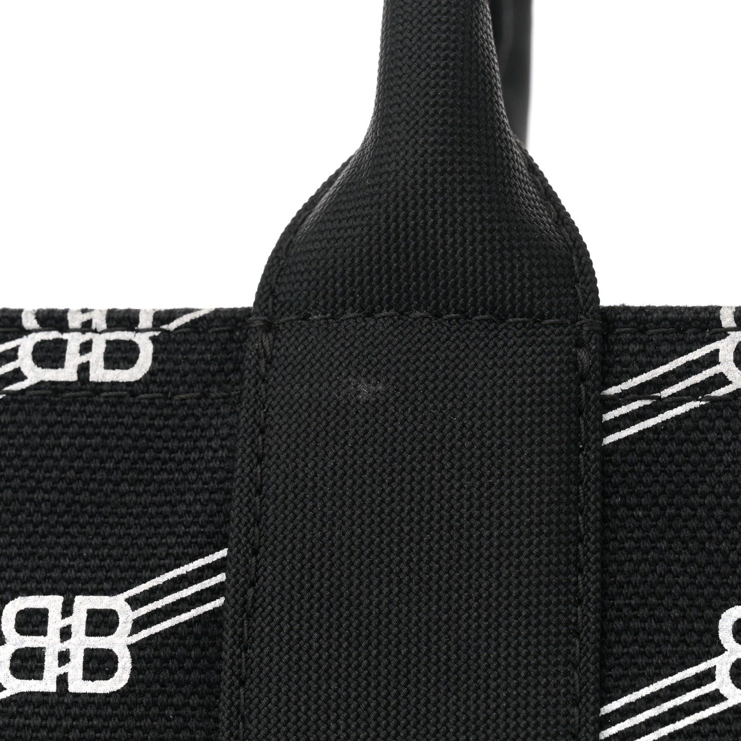 Canvas BB Monogram Sharp Tote Black