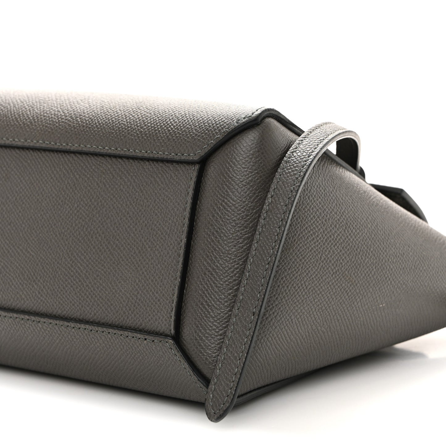 Grained Calfskin Nano Belt Bag Grey