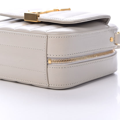 Saint Laurent Lambskin Matelasse Monogram Toy Vicky Camera Bag White 10 of 11